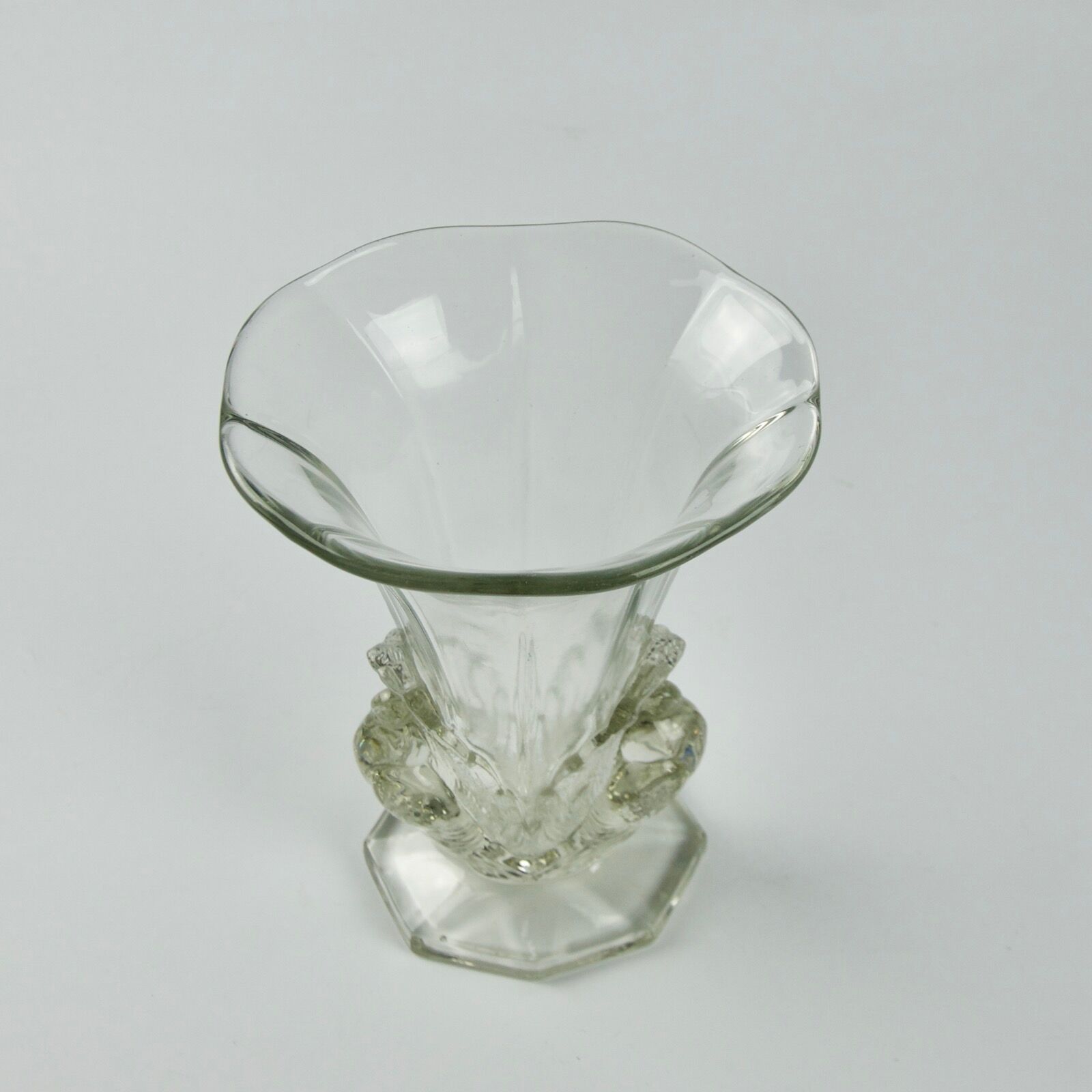 Birds 1930 Art Deco glass vase