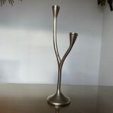 Modernist candle holder in solid bronze 1970