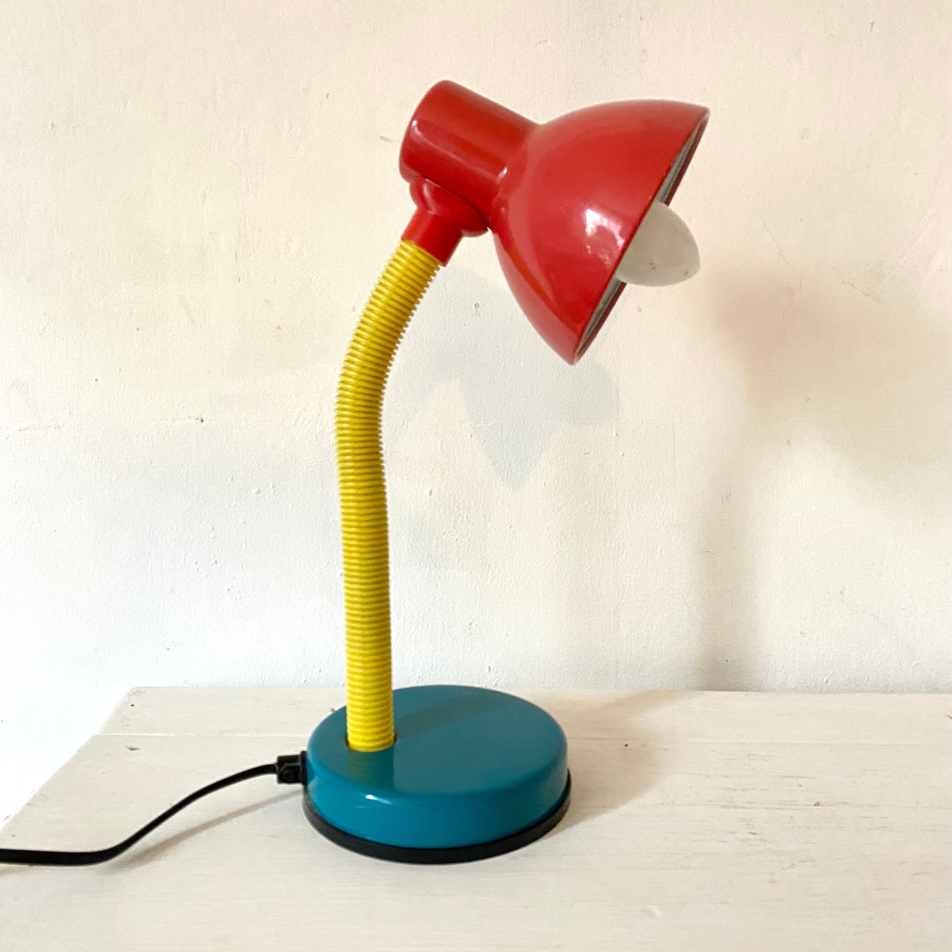 Desk lamp 80s tricolor