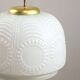intricate Mid-Century Italian Brass and Opaline Pendant Lamp, 1950s