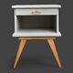 Paire de chevets pieds compas vintage 1950