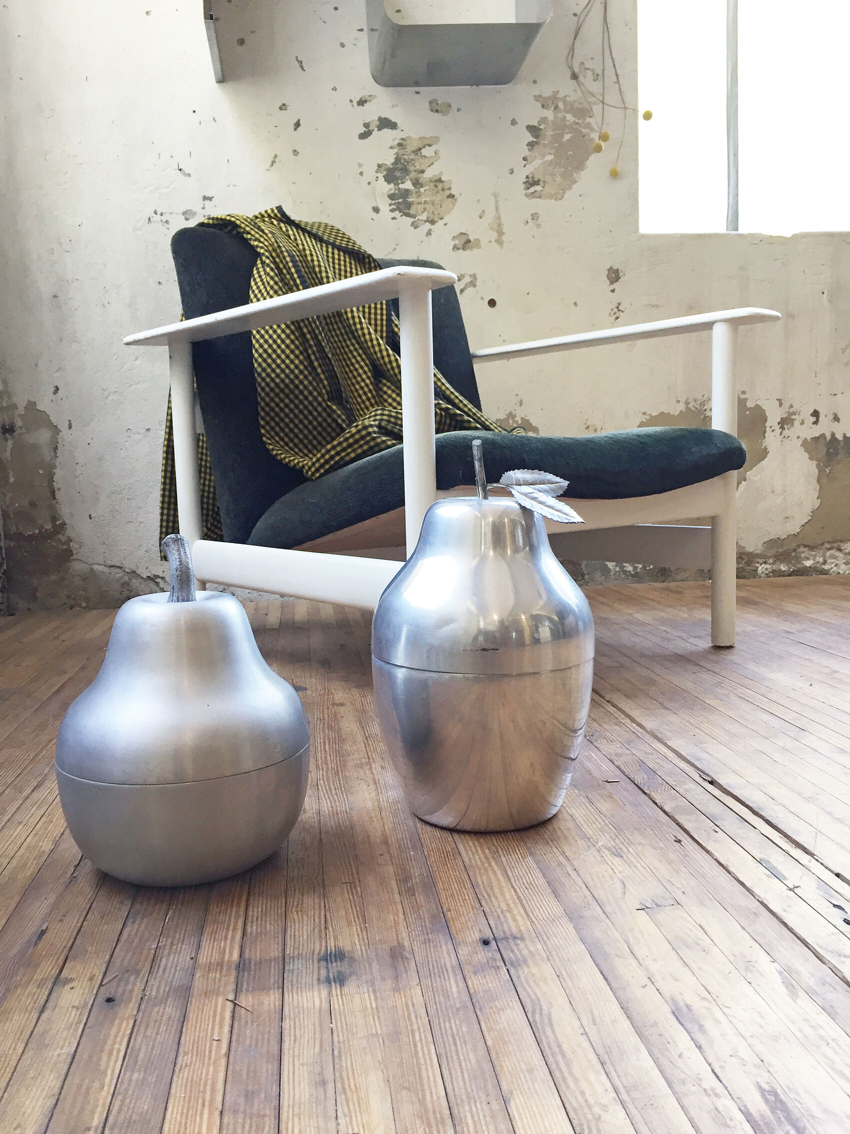 Sceau à glaçon « poire » inox