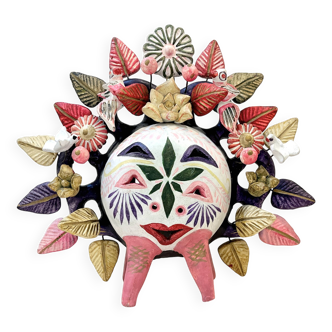 Mexican Tealight Holder Mexican Folk Art Tree of Life Sculpture