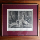 Odalisques engraving XIXth signed Luigi Crosio