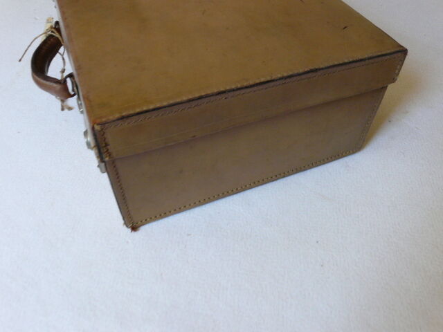 Suitcase leather monogrammed MB