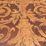 Pedestal table marquetry Charles X