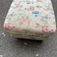 Pouf / Square vintage footstool with floral pattern – 70s Cottage style