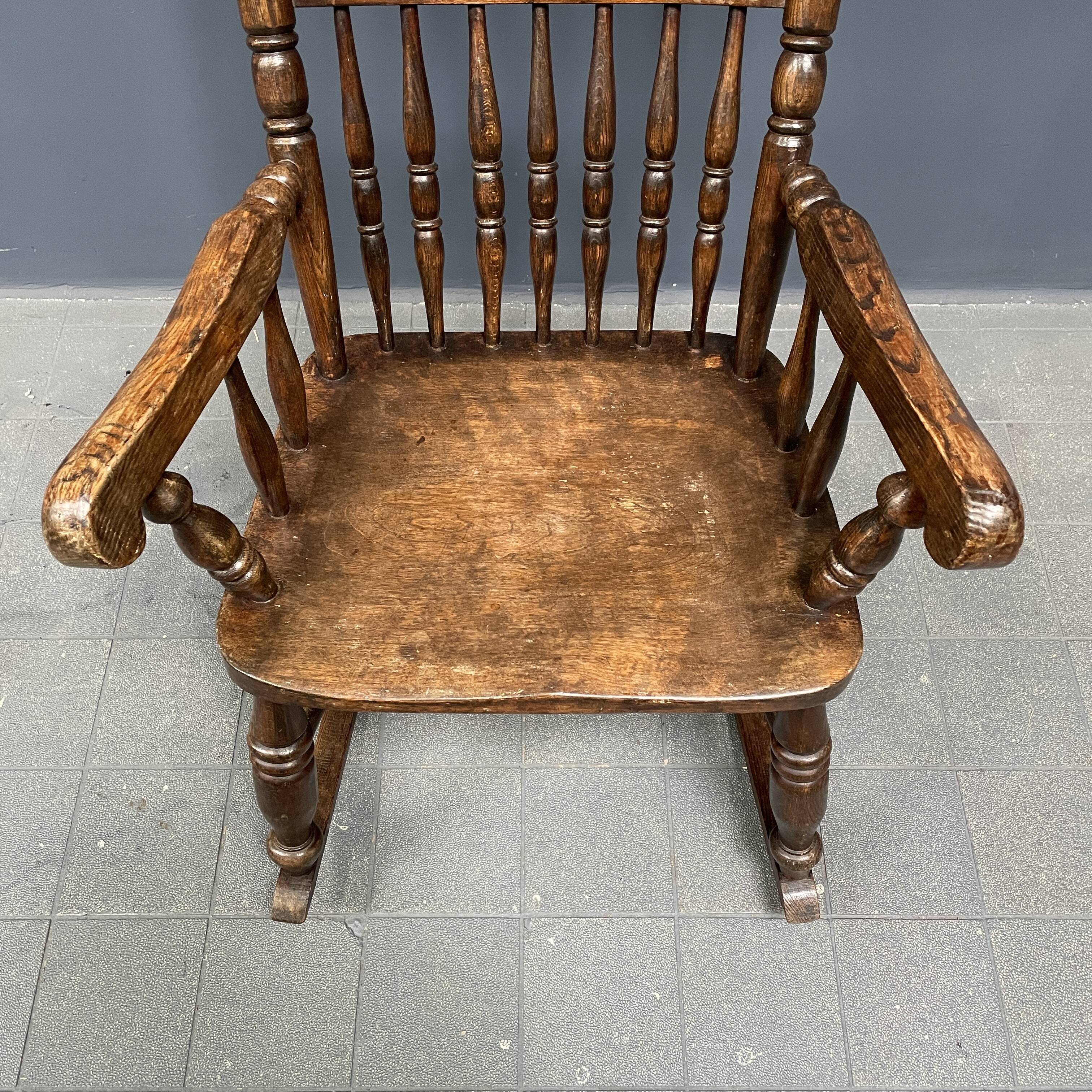 Antique Dutch rocking chair from the early 1900s