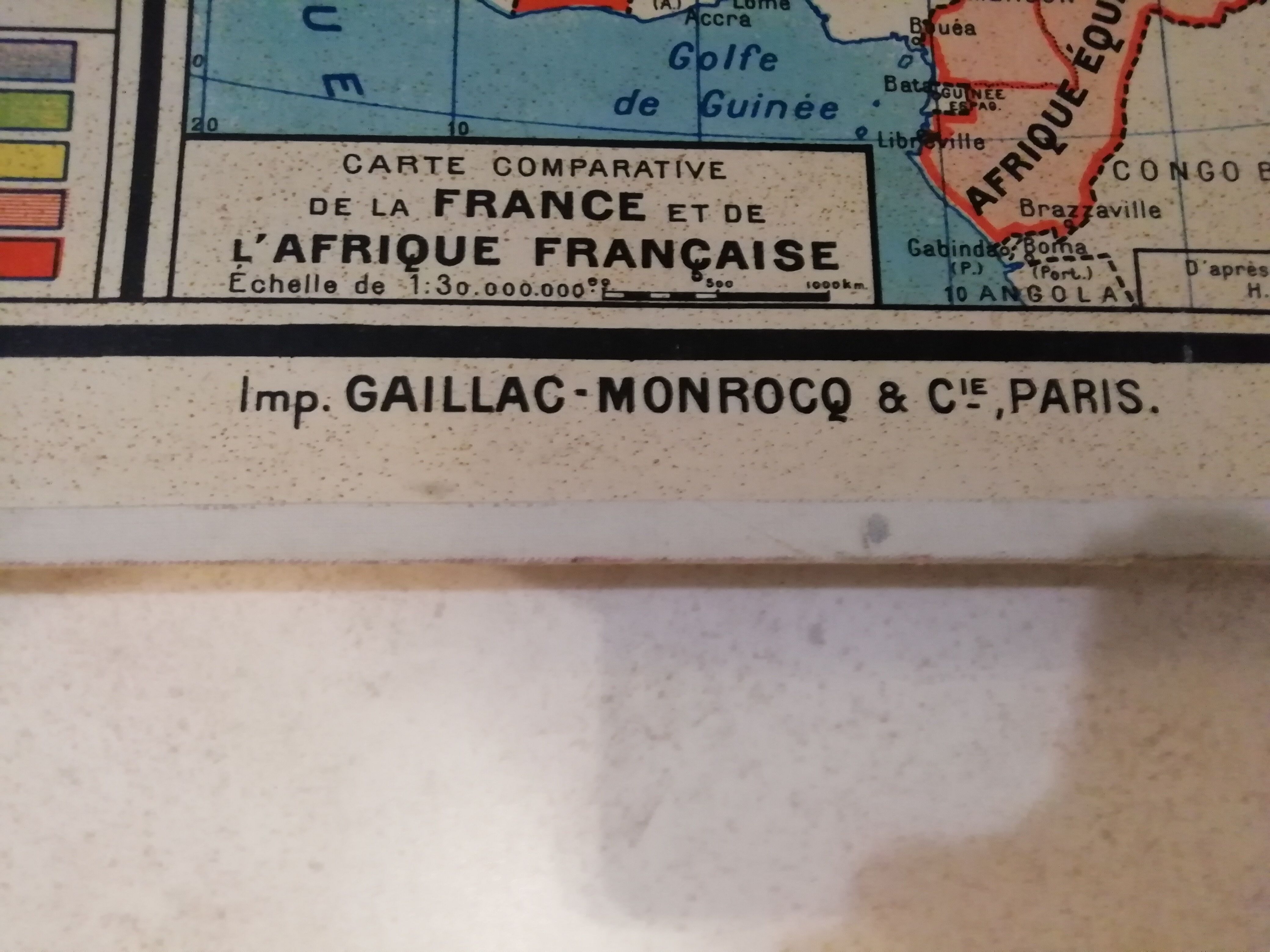Vidal-Lablache educational wall map of the 1950s