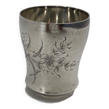 Silver timpani hallmarks Minerva goldsmith RB engraving floral decoration 40 grams