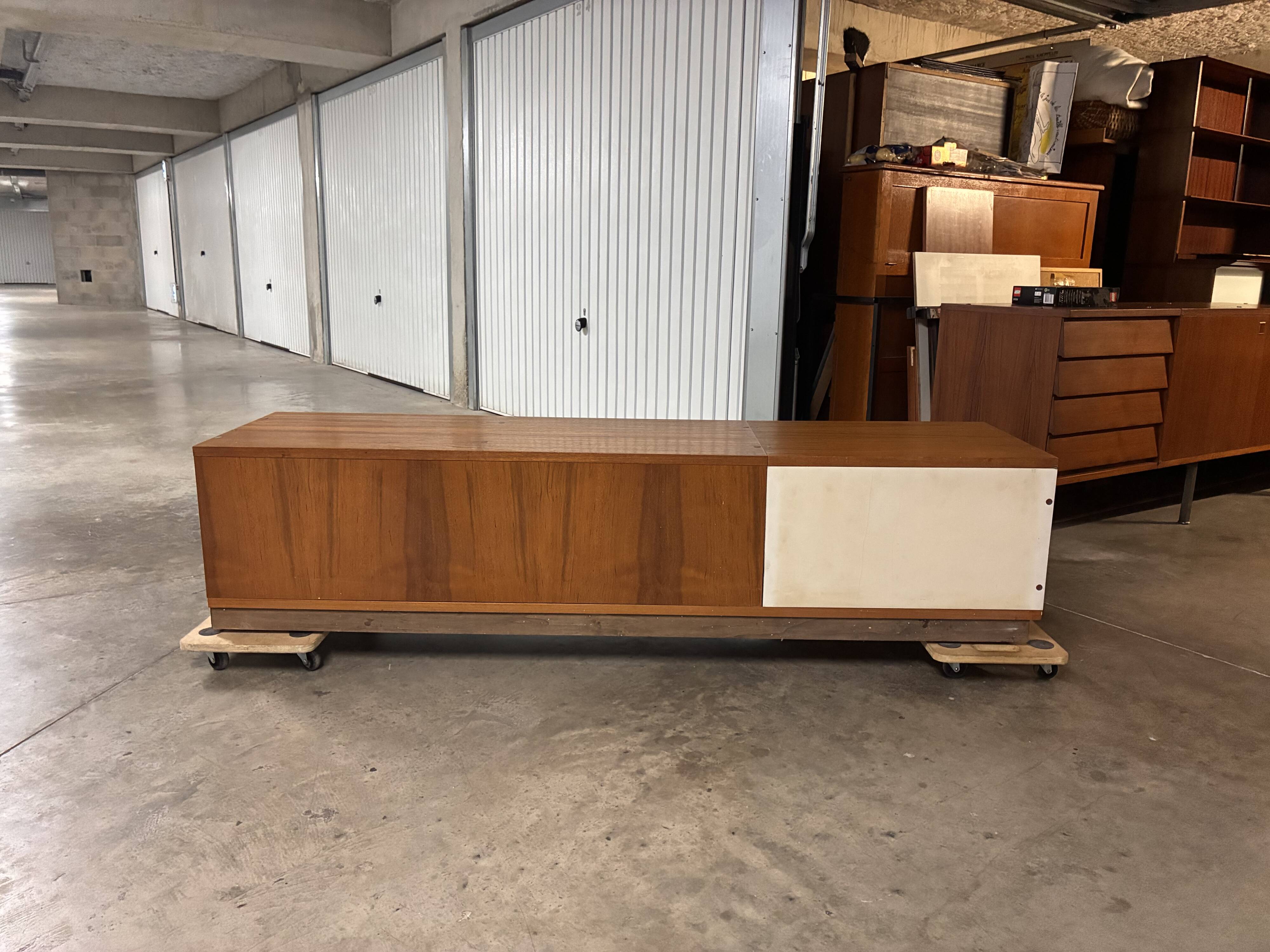 Low modernist teak sideboard Paolozzi vintage Monopoly 1960s