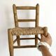 Chaise enfant en bois et paille