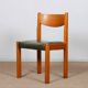 Set of 6 solid elm and leather chairs by Self, 1980.