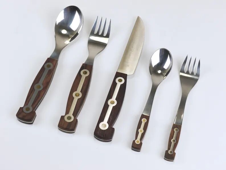 Unused Boxed Amboss 1050 Flatware, 32 Pieces / 6 Persons, Austria, 1950s