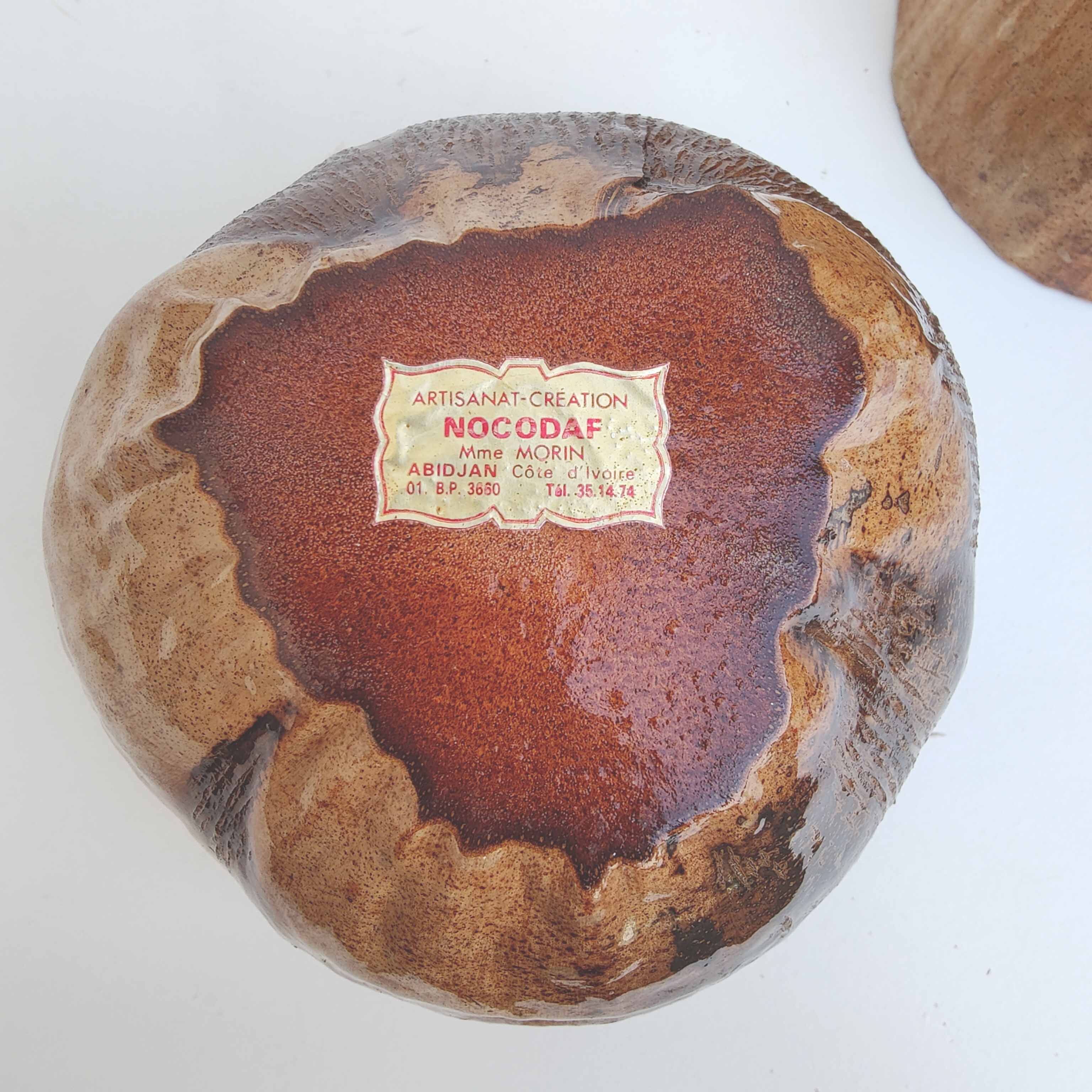 Vintage coconut ice bucket