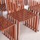 Suite de 6 chaises en cuir et chrome