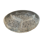 Chiseled glass tray