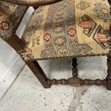 Set of four Louis XIII style high-back armchairs, 20th century.