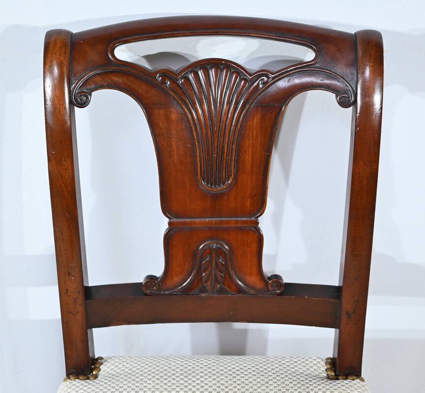 Suite of 5 Cuban Mahogany Chairs, Restoration Period – Early 19th Century