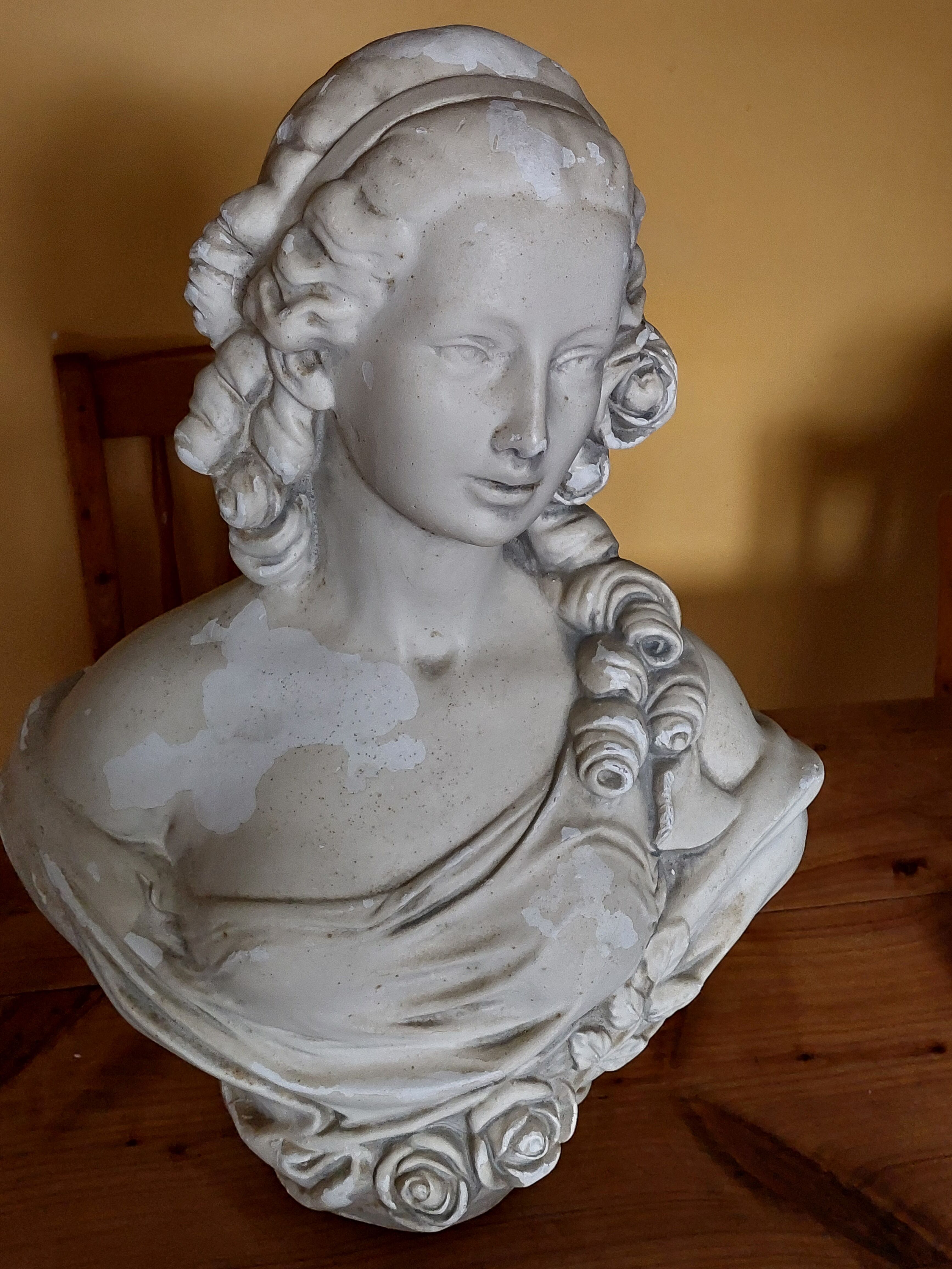 Plaster bust of a woman