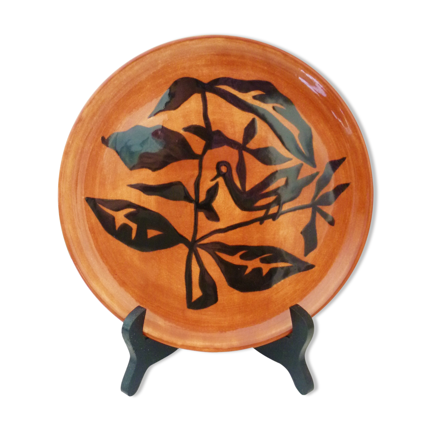 Enamelled ceramic plate signed Jean Lurçat, Sant Vicens, 50s