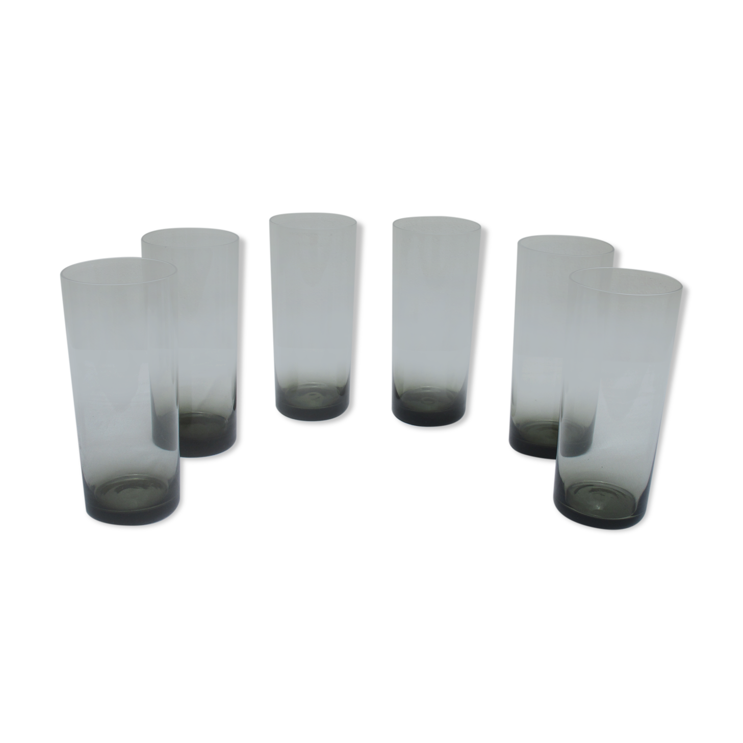 Set of 6 glasses glass tube smokes