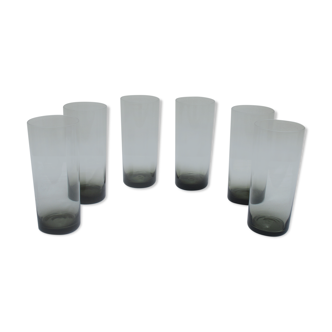 Set of 6 glasses glass tube smokes