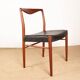 2 Danish chairs in teak and skai by Lyngfeldt Larsen 1960.