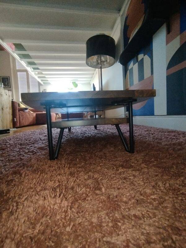 Solid wood coffee table Tikamoon