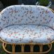 Vintage rattan lounge 1 bench and 2 swivel armchairs in perfect condition.