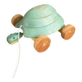 Wooden pull-along toy turtle Longeville
