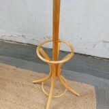 parrot coat rack, light wood
