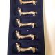 6 dachshund pattern knife holders