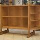 Art Deco modernist oak shelf from the 1940s.