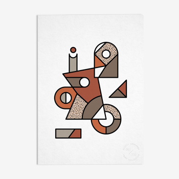 Poster a3 abstract geometry: numbered series