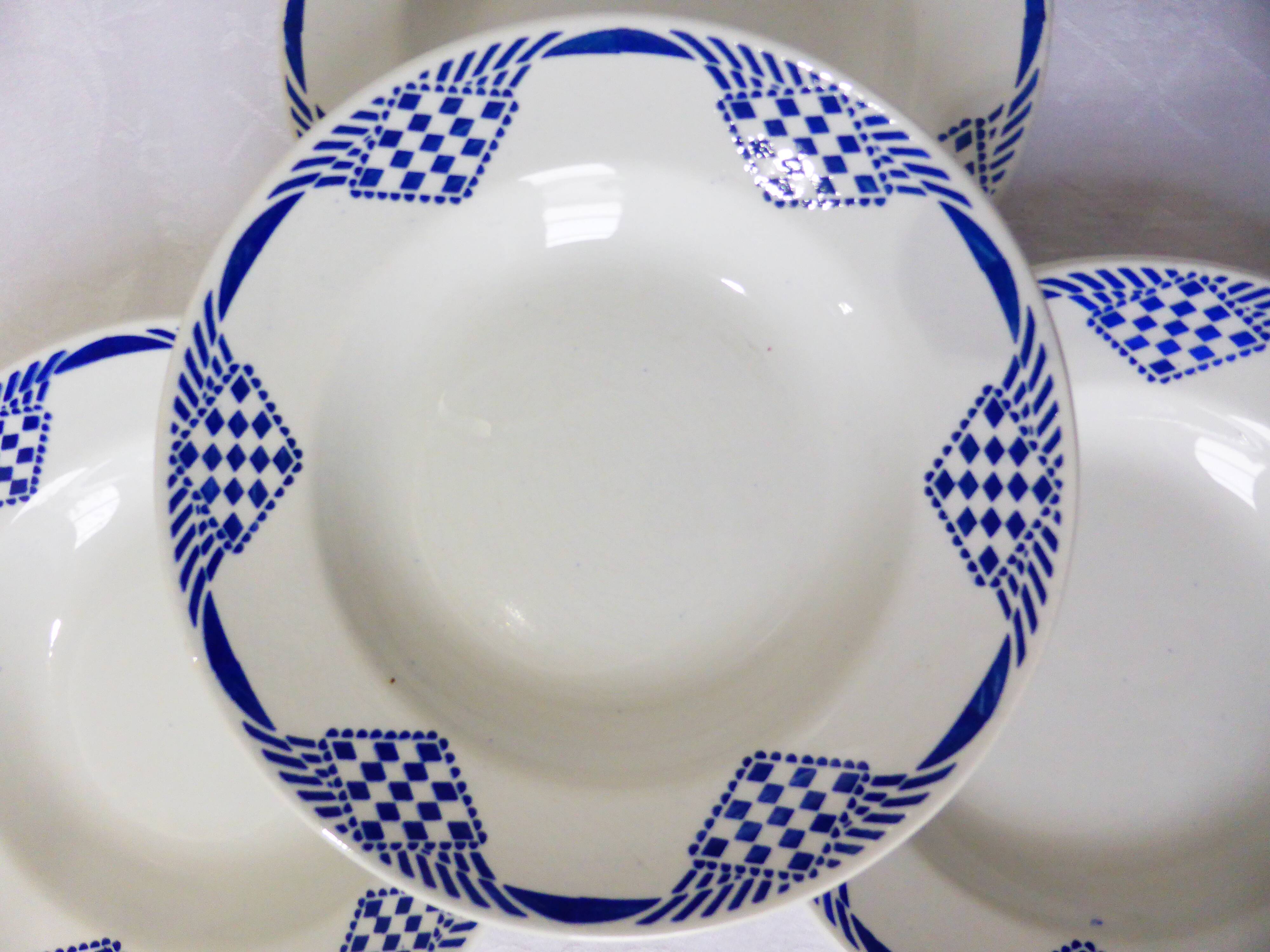 4 deep plates from Moulin des Loups et Hamage, Pantin model 211233