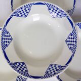 4 deep plates from Moulin des Loups et Hamage, Pantin model 211233