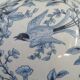 Blue & White Chinoiserie Ginger Jar Table Lamp Raised Bird & Floral Moti