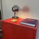 Vintage articulated chrome eyeball desk lamp from the 70s/80s.