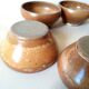 Lot de 6 bols en grès fabrication artisanale années 70 vintage