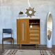 🌿 Armoire vintage bois & cannage – Style scandinave ✨