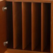 Two-piece hi-fi sideboard from the 1960s, teak veneer