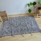 Zanafi Berber carpet in black and white wool