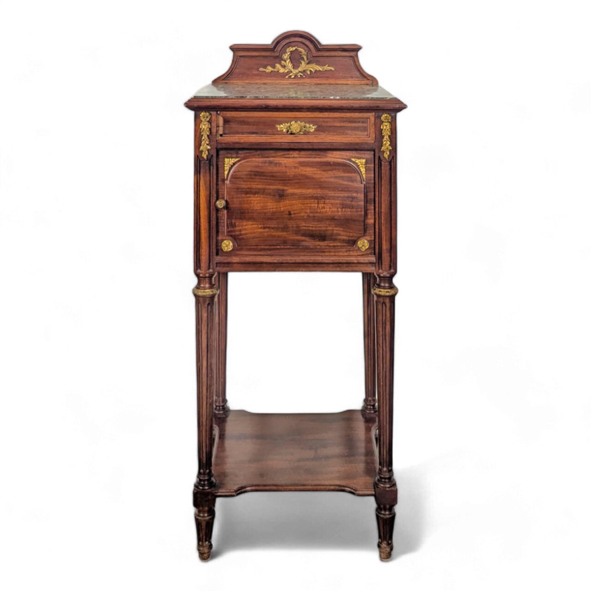 Louis XVI style mahogany bedside table Faubourg St Antoine