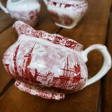 Collection of 3 milk jars in faience