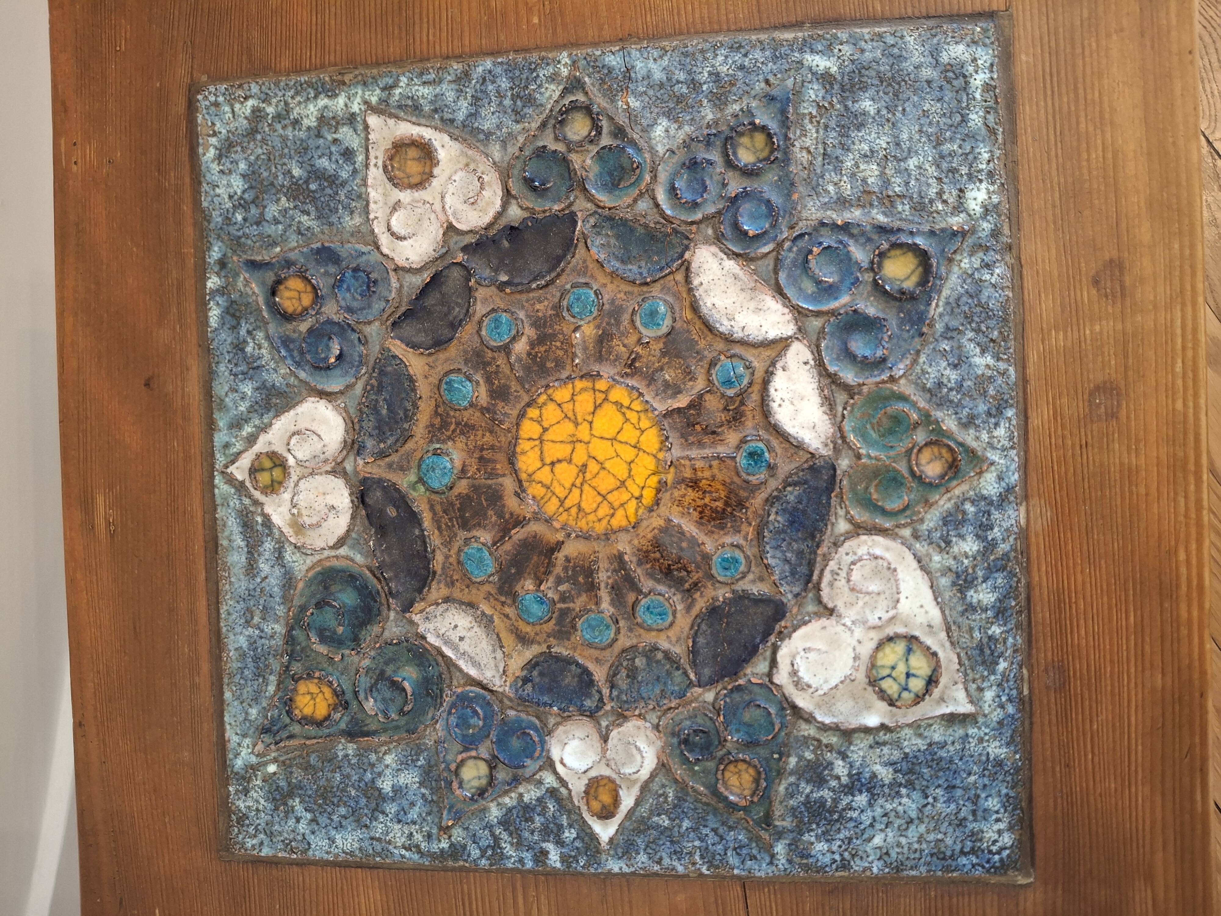 70s coffee table. Ceramic/mosaic