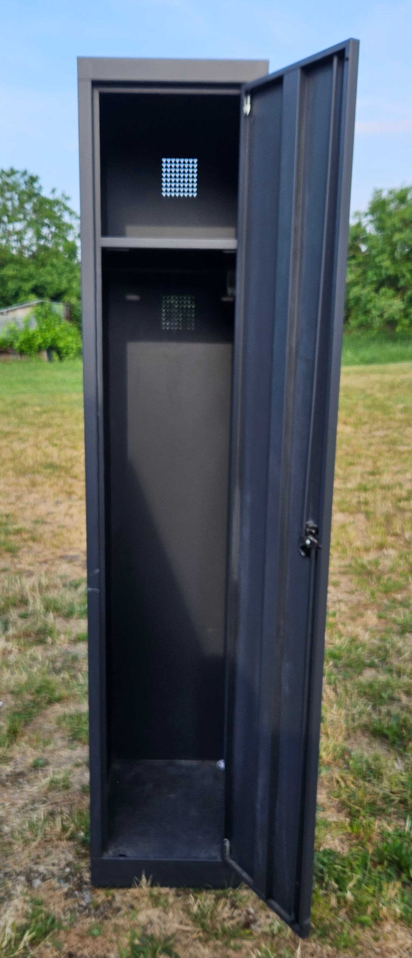 Industrial cabinet navy blue iron