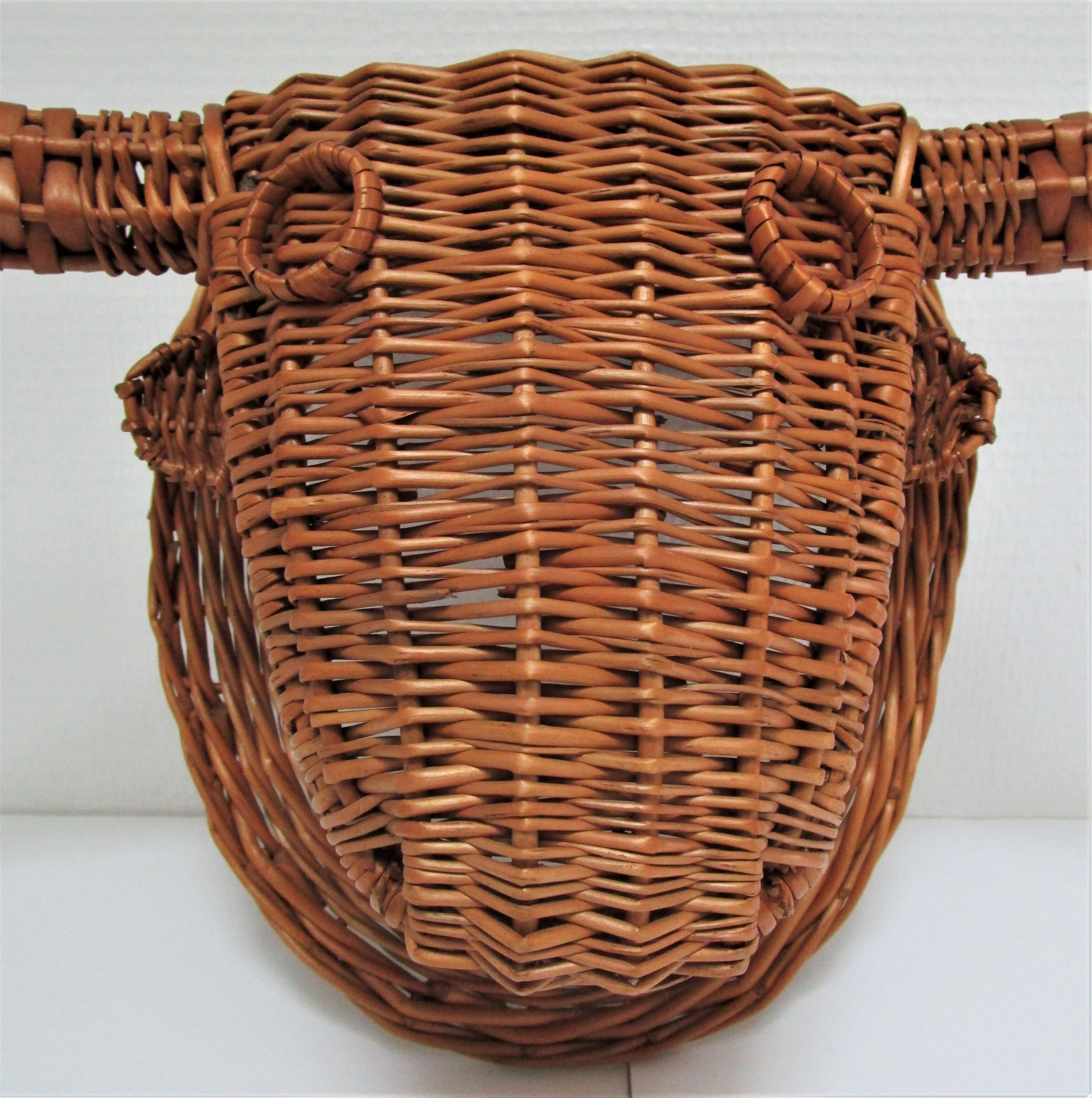Bull head minotaur wicker vintage 60s-70s