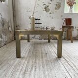 Table basse en laiton années 60
