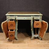 Venetian lacquered and painted writing desk from the 20th century